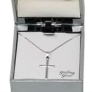 Bridge Precious Metals Sterling Bevel Edged Cross